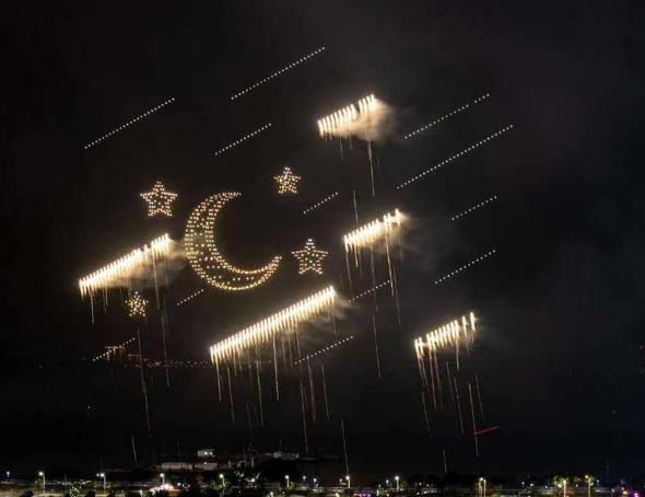 Drone with Fireworks